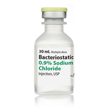 BACTERIOSTATIC 0.9% SODIUM CHLORIDE INJ, USP, MDV, 30ML, 25/PACK NDC  00409196607 NON-RETURNABLE
