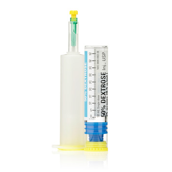 50% DEXTROSE ANSYR II PLASTIC SYRINGE, 0.5G/ML (25G/50ML) NDC  00409751716 NON-RETURNABLE