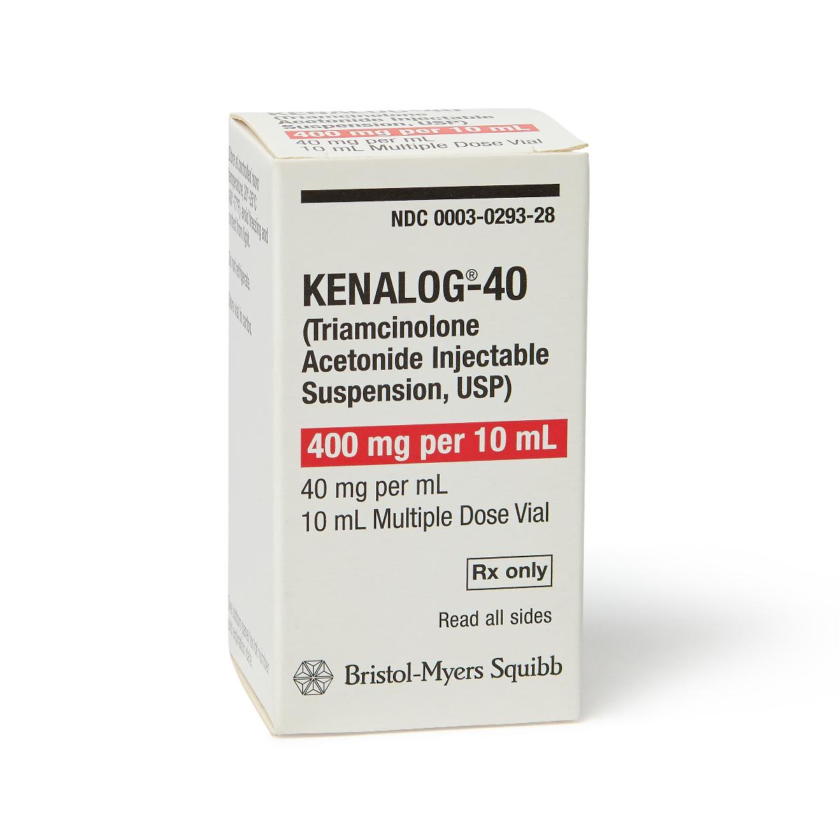 KENALOG-40 (TRIAMCINOLONE ACETONIDE INJ SUSPENSION, USP), MDV 40MG/ML, 10ML NDC 00003029328 NON-RETURNABLE