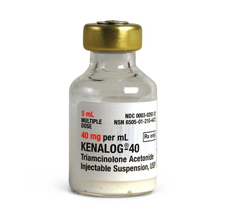 KENALOG-40 (TRIAMCINOLONE ACETONIDE INJ SUSPENSION, USP), MDV, 40MG/ML, 5ML NDC 00003029320 NON-RETURNABLE