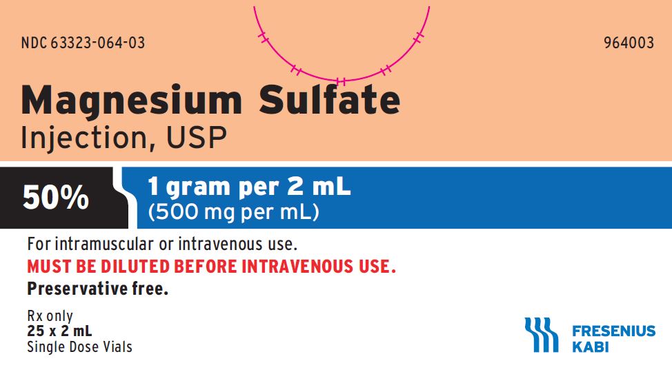 MAGNESIUM SULFATE INJECTION, USP 50%, SDV, 500MG/ML, 2ML, SULFAMAG NDC 6332306403 NON-RETURNABLE