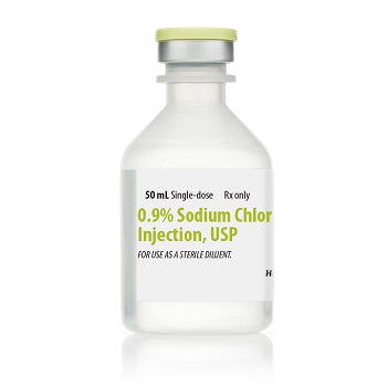 0.9% SODIUM CHLORIDE 50ML INJECTION, USP, SDV NDC 00409488850 NON-RETURNABLE