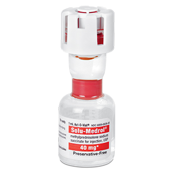 SOLU-MEDROL (METHYLPREDNISOLONE SODIUM SUCCINATE FOR INJECTION, USP), SDV, 40MG, 1ML NDC 00009003928 NON-RETURNABLE