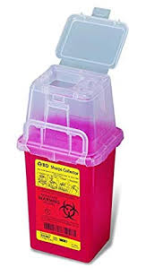 BD PHLEBOTOMY SHARP CONTAINER, RED, SMALL OPEN TOP, 1.5QT 305487