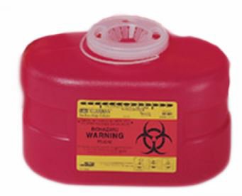 BD MULTI-USE SHARP CONTAINER, RED, REGULAR FUNNEL, 3.3QT 305488