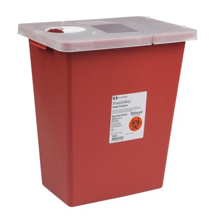 MEDTRONIC SAFETY SHARP CONTAINER, RED, HINGED LID, 8GAL 8980