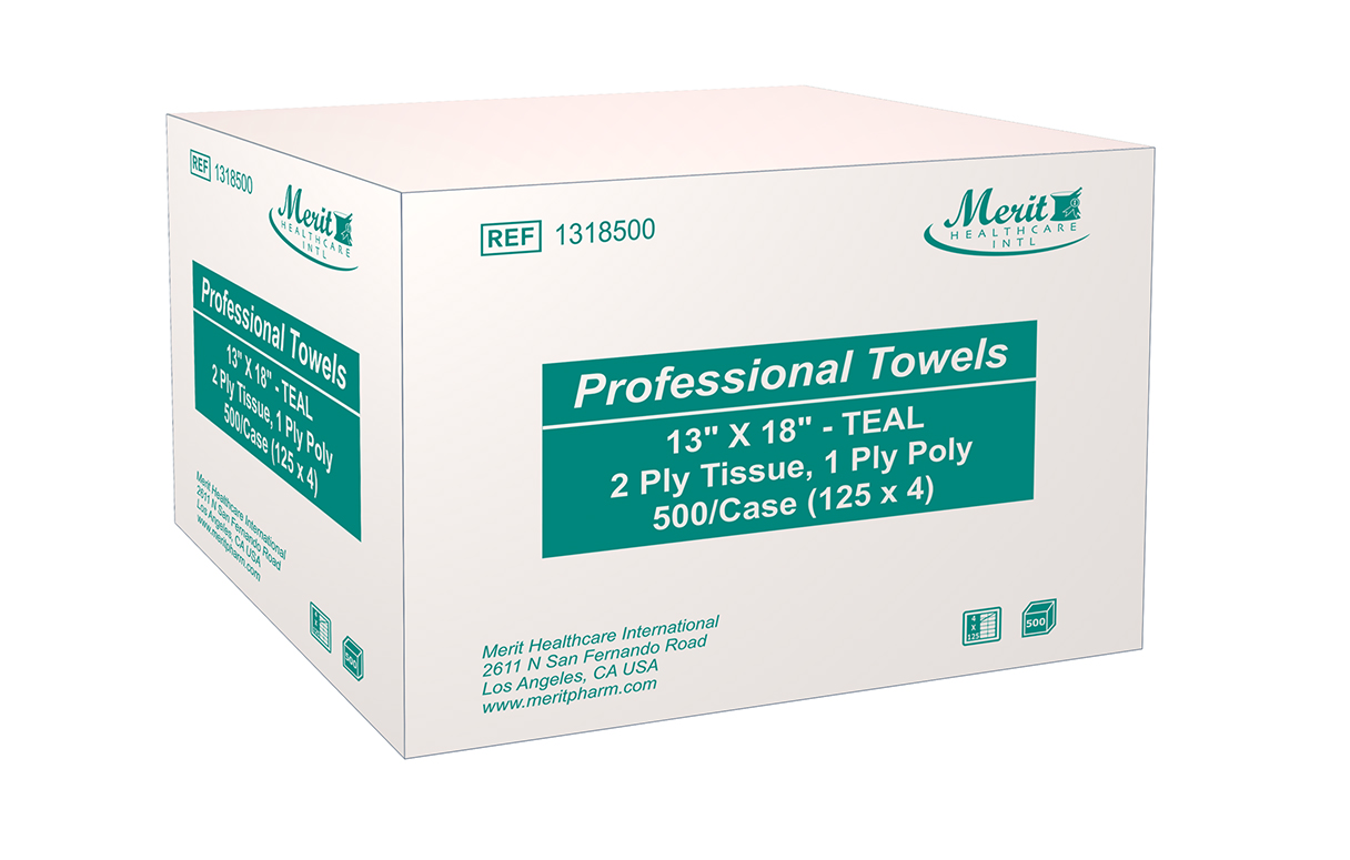 MEDIGRATIVE TOWEL, BLUE, 13 X 18, 500 CS, 1318500