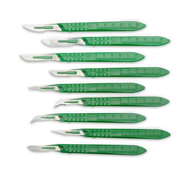 MYCO TECHNOCUT DISPOSABLE SCALPELS  10, 10 BX  6008T 10