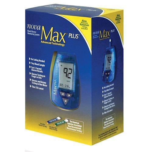 NOVA MAX METER, EA, 46584 ** FREE WITH THE PURCHASE OF 2 GLUCOSE TEST STRIPS **