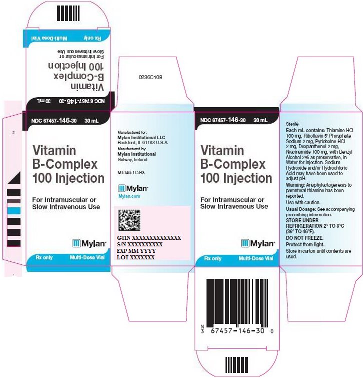 B-PLEX 100, VITAMIN B-COMPLEX 100 INJ, MDV, 100MG, 30ML SHIP IN ICE NDC 6745714630 NON-RETURNABLE