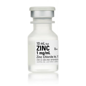 ZINC CHLORIDE INJ, 1MG/ML, SDV, 10ML NDC  00409409001 NON-RETURNABLE