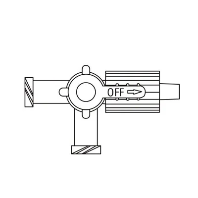 BRAUN 456003 DISCOFIX 3WAY STOPCOCK W/ 2 FEMALE LUER LOCK PORTS & SPIN-LOCK CONNECTOR - Image 2