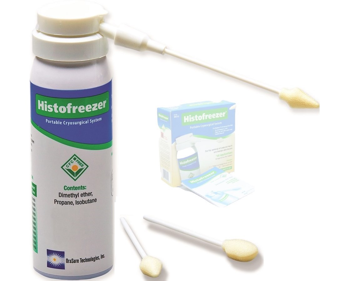 HISTOFREEZER KIT 36M1C, Contains: (1) Canister of Cryogen, (24) 5mm Applicator Buds, (12) 2mm Applicator Buds, (1) Instructions for Use, (1) Information Card, for 36-72 Treatments 10010295 NON-RETURNABLE HAZARDOUS