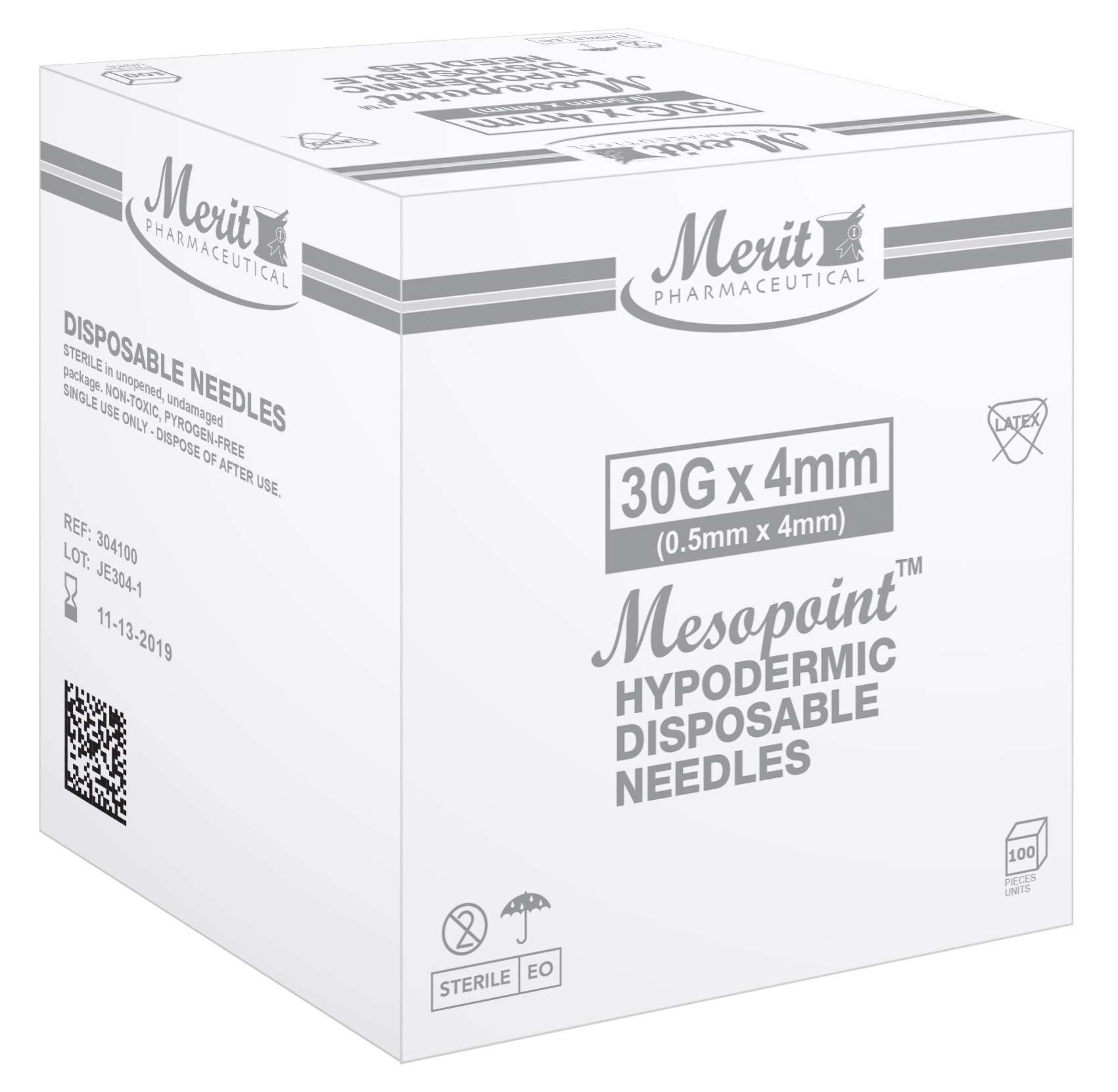 MEDIGRATIVE/MESOPOINT NEEDLES, 30G X 4mm, 100 BX