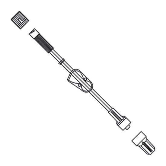 CODAN BC580 REGULARBORE EXTENSION SET, FEMALE LL, ON/OFF CLAMP, LL, FLOWSTOP CAP, 7"