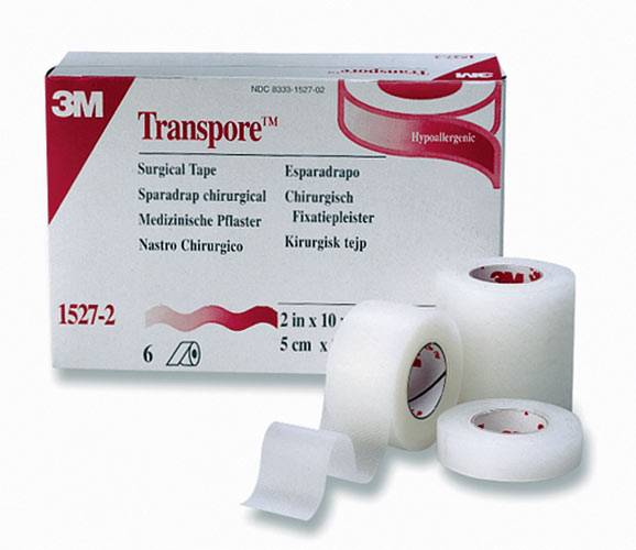 3M TRANSPORE (TRANSPARENT, POROUS) TAPE 1/2", 24 BX 1527-0