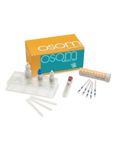 OSOM MONO TEST CLIA WAIVED (Whole Blood), Plus Contains 2 Additional Test Sticks For External QC Testing, 25 tests kit  145 NON-RETURNABLE