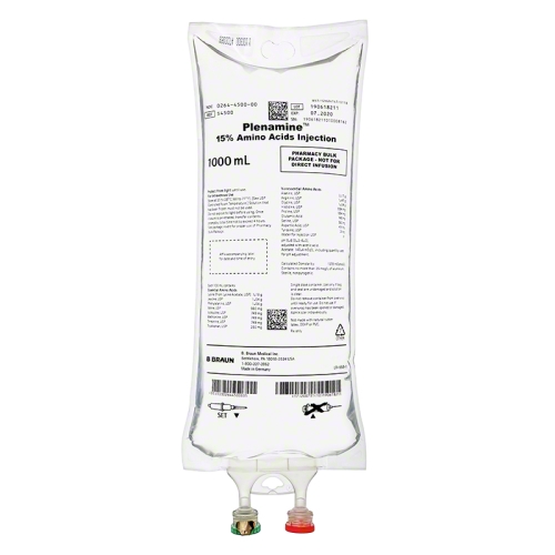 BRAUN S4500, PLENAMINE 15% AMINO ACIDS INJECTION 1000ML, 8/CS NDC 00264450000 NON-RETURNABLE