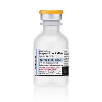 MAGNESIUM SULFATE INJ, USP 50%10g/20mL (0.5g/mL) SDV, 20ML NDC 00409216877 NON-RETURNABLE