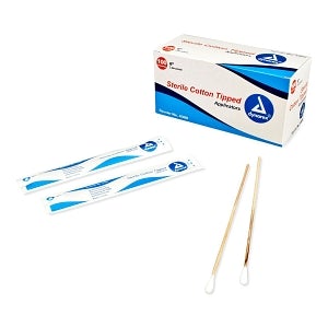 COTTON TIPPED WOOD APPLICATOR 6", STERILE, 200 BX 4305