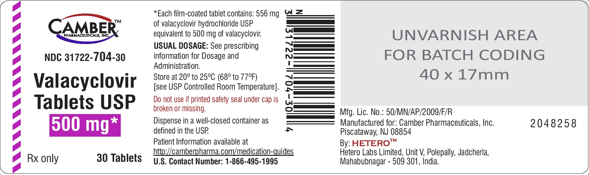 VALACYCLOVIR TAB 500MG, 30 BTL NDC 69367026230 NON-RETURNABLE