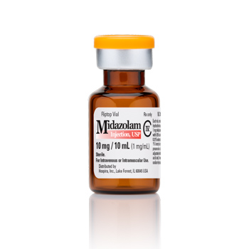 MIDAZOLAM INJECTION, USP, 1MG/ML, 10X10ML (C4) NDC 0409258705 CONTROLLED NON-RETURNABLE