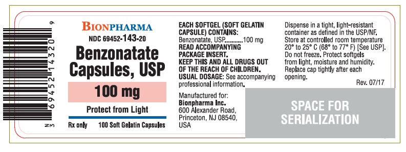 BENZONATATE CAP 100MG, 100 BTL NDC 64980063401 NON-RETURNABLE