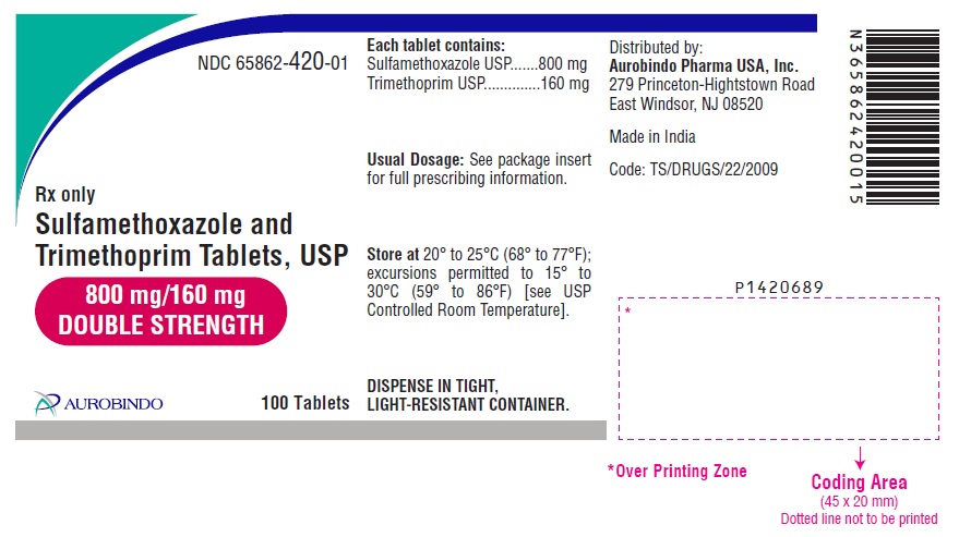 SULFAMETH/TRIMETH TAB (BACTRIM DS) 800/160MG, 100 BTL NDC 57237023301 NON-RETURNABLE