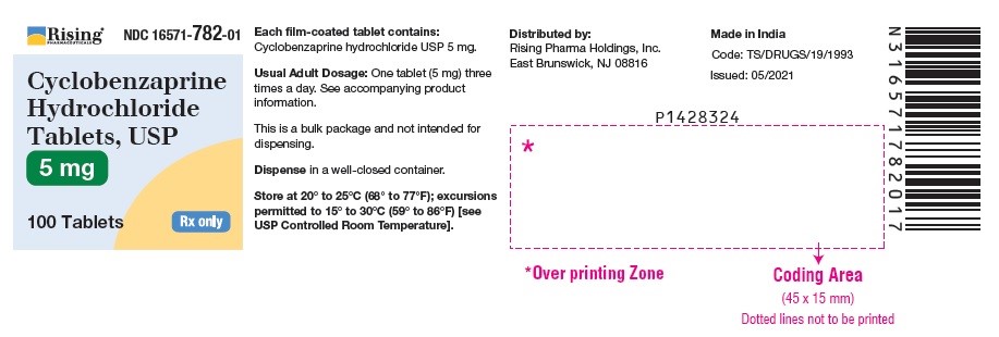 CYCLOBENZAPRINE TAB 5MG, 100 BTL NDC 16571078201 NON-RETURNABLE