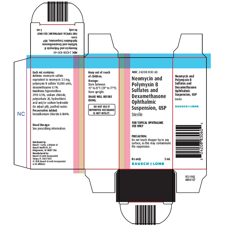 NEO/ POLY B/ DEX OPTH SUSP (MAXITROL), 5ML NDC 24208083060 NON-RETURNABLE