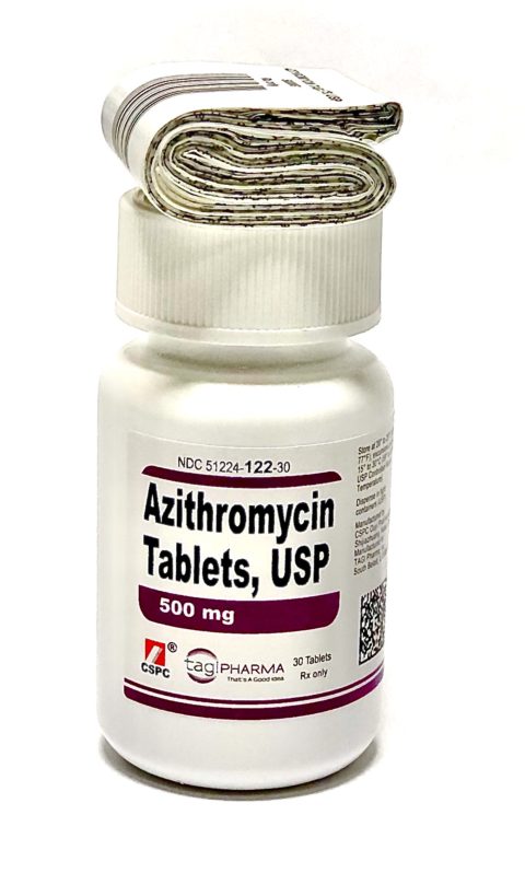 AZITHROMYCIN TAB 500MG, 30/BTL NDC 68094079930 NON-RETURNABLE