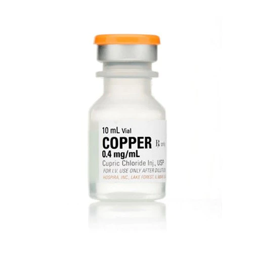 COPPER (CUPRIC CHLORIDE INJ, USP), SDV, 0.4MG/ML, 10ML NDC 00409409201 NON-RETURNABLE