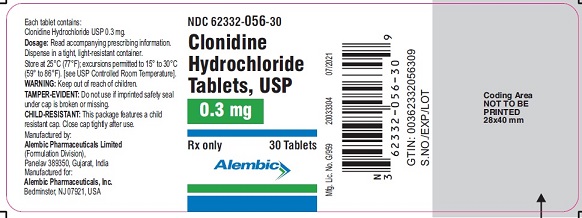 CLONIDINE TAB 0.3MG, 100 BTL NDC 00228212910 NON-RETURNABLE