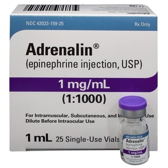 ADRENALIN 1MG/ML, SDV, 25X1ML NDC 42023015925 NON-RETURNABLE - Image 2