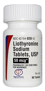 LIOTHYRONINE TAB 50MCG, 90 BTL NDC 42794002012 NON-RETURNABLE - Image 2