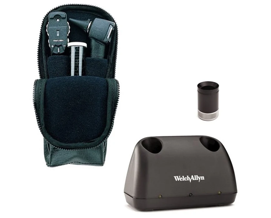 W/A 2.5V POCKETSCOPE RECHARGEABLE HALOGEN DIAGNOSTIC SET, Includes: Ophthalmoscope (#12800), Otoscope (#22800), Soft Storage Case, Universal Desk Charger, Adapter Sleeve (#71249), Nickel-Cadmium Battery (#72600) 92851 NON-RETURNABLE - Image 2