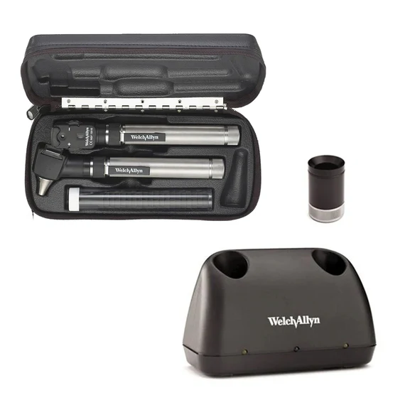 W/A 2.5V POCKETSCOPE RECHARGEABLE HALOGEN DIAGNOSTIC SET, Includes: Ophthalmoscope (#12800), Otoscope (#22800), Soft Storage Case, Universal Desk Charger, Adapter Sleeve (#71249), Nickel-Cadmium Battery (#72600) 92851 NON-RETURNABLE - Image 6