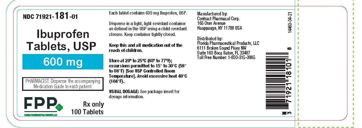 IBUPROFEN TAB 600MG, 100 BTL NDC 69367039501 NON-RETURNABLE - Image 2
