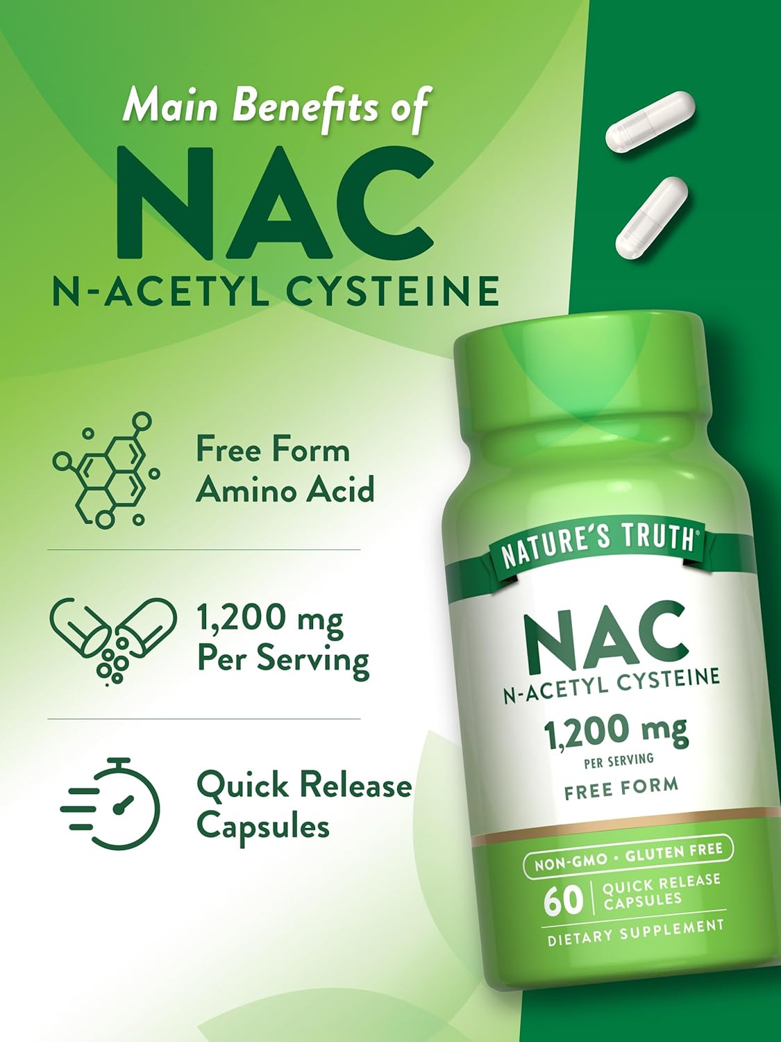 N-ACETYLCYSTEINE CAP (NAC) 600MG, 60 BTL NDC 40093010084 NON-RETURNABLE - Image 3