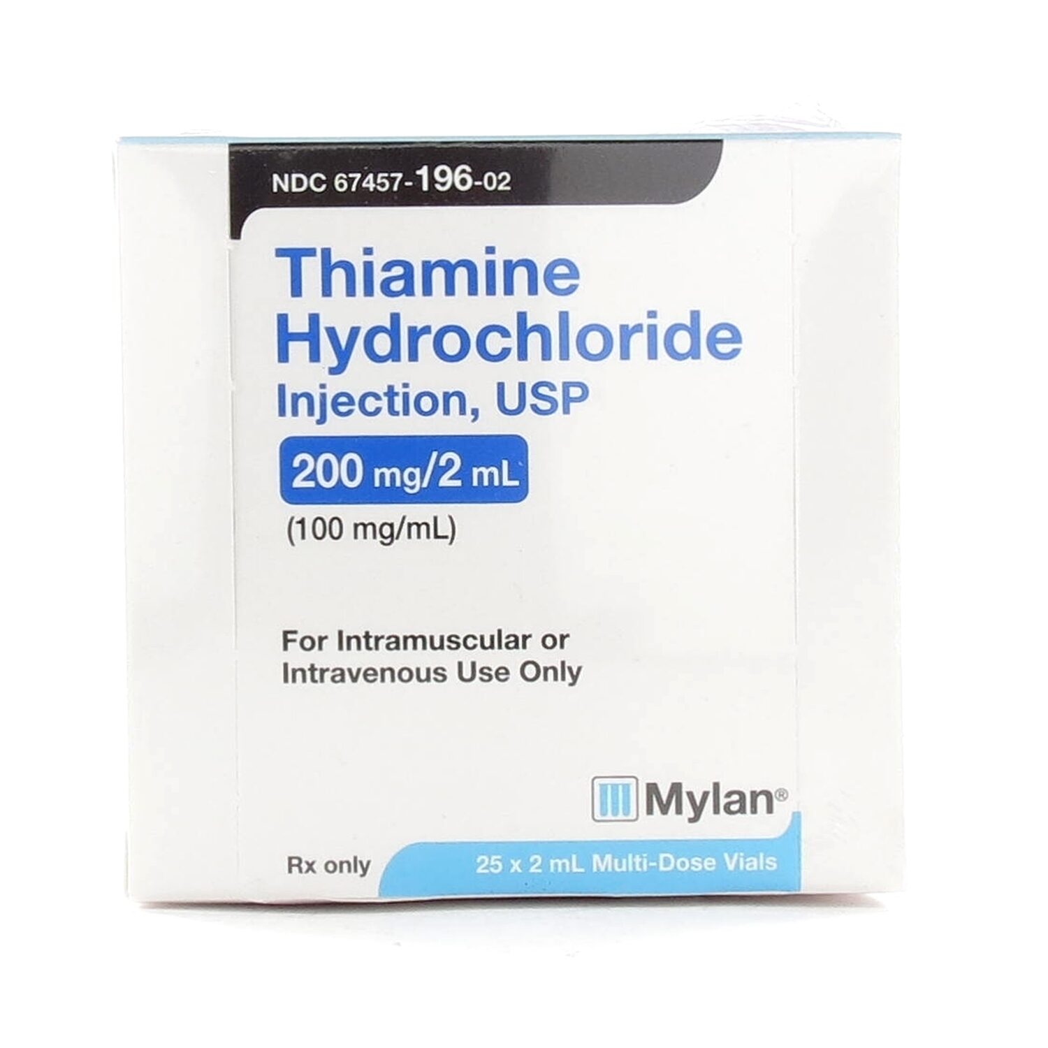 THIAMINE 200MG/2ML, MDV 67457019602 NON-RETURNABLE SOLD AS PACK/25 OR EACH - Image 2