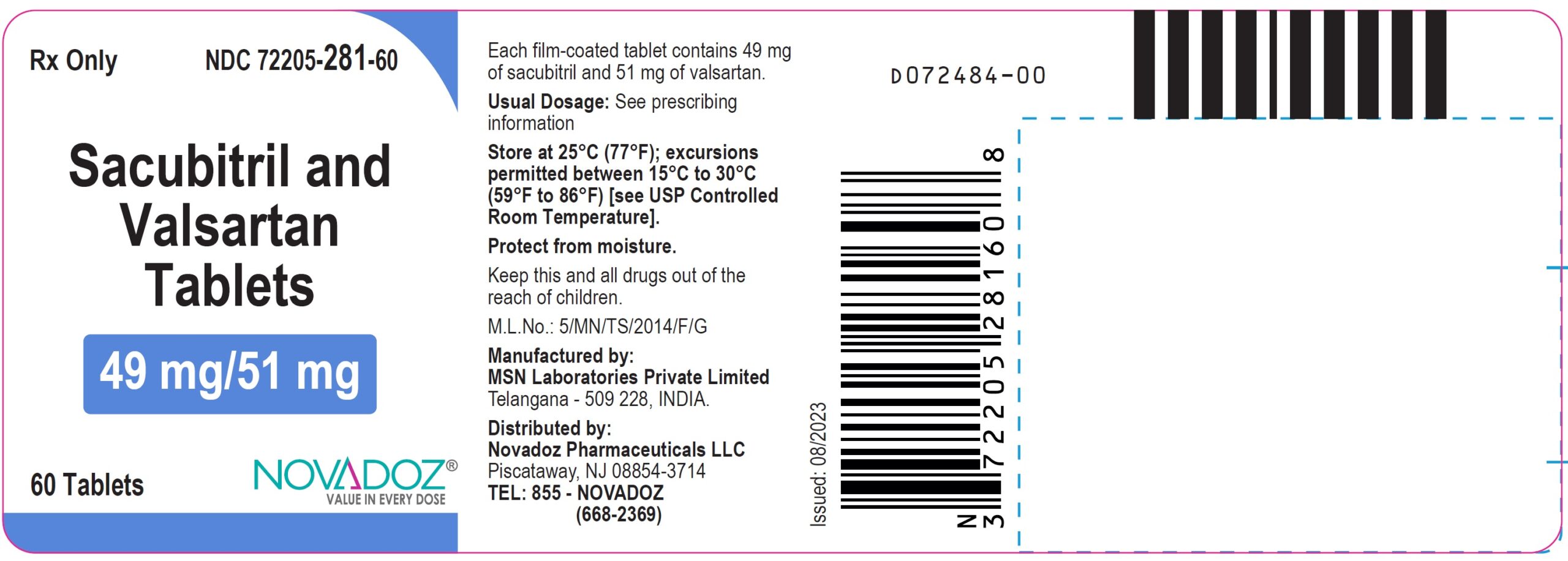 SACUBITRIL/VALSARTAN (ENTRESTO) 60 TAB - Image 3