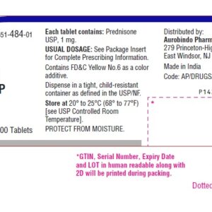 59651048401.Prednisone 1mg